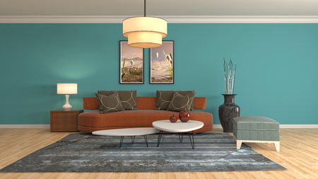 Interior of the living room. 3D illustrationの写真素材