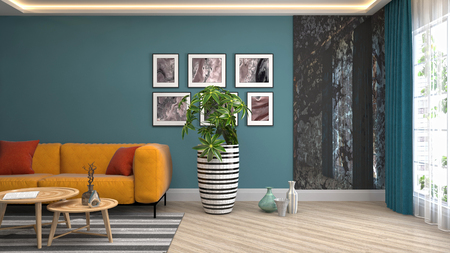 Interior of the living room. 3D illustrationの写真素材