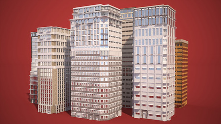 Modern city concept. 3d illustration