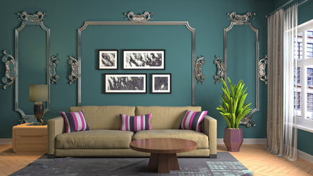 Interior of the living room. 3D illustrationの写真素材