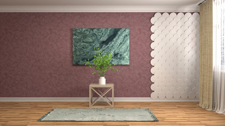 Empty interior. 3d illustrationの写真素材
