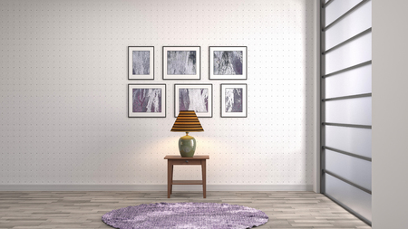 Empty interior. 3d illustrationの写真素材
