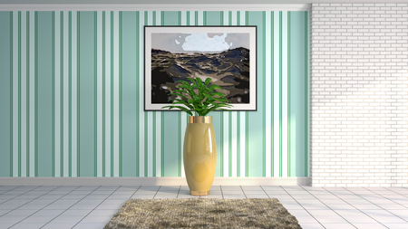 Empty interior. 3d illustrationの写真素材
