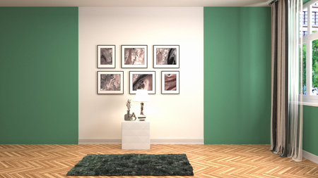 Empty interior. 3d illustrationの写真素材