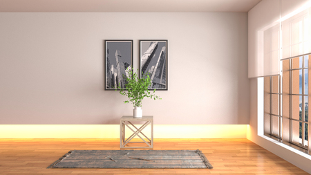 Empty interior. 3d illustrationの写真素材