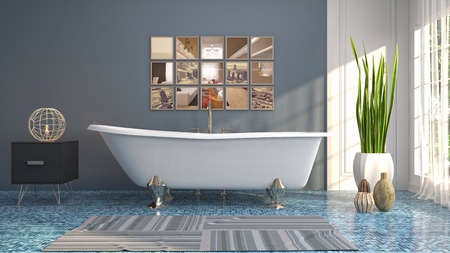 Bathroom interior. 3D illustrationの写真素材