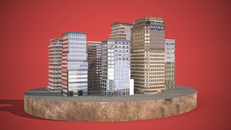 Modern city concept. 3d illustration