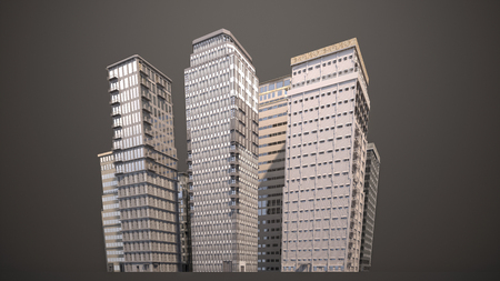 Modern city concept. 3d illustrationの写真素材