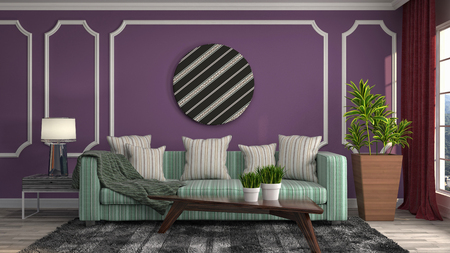 Interior of the living room. 3D illustrationの写真素材