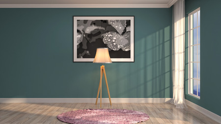 Empty interior. 3d illustrationの写真素材