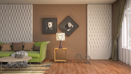 Interior of the living room. 3D illustrationの写真素材
