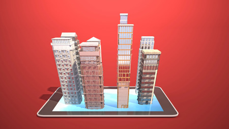 Modern city concept. 3d illustration