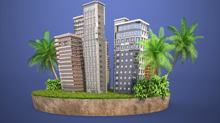 Modern city concept. 3d illustration