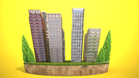 Modern city concept. 3d illustration
