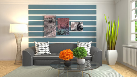 Interior of the living room. 3D illustrationの写真素材