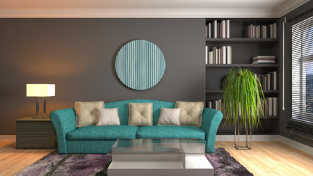 Interior of the living room. 3D illustration