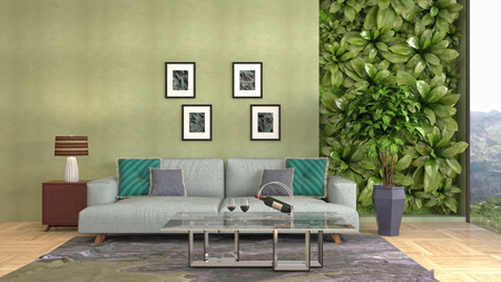 Interior of the living room. 3D illustrationの写真素材