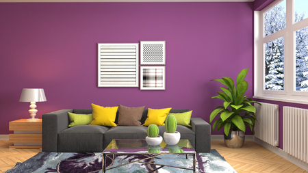 Interior of the living room. 3D illustrationの写真素材