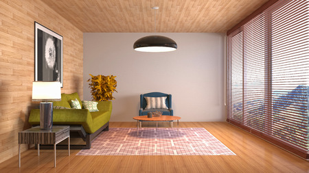 Interior of the living room. 3D illustrationの写真素材