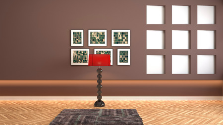 Empty interior. 3d illustrationの写真素材