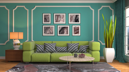 Interior of the living room. 3D illustrationの写真素材