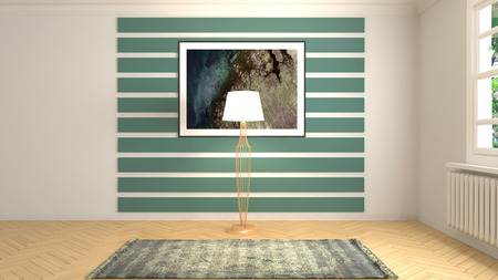 Empty interior. 3d illustrationの写真素材