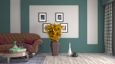 Interior of the living room. 3D illustrationの写真素材