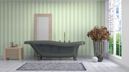 Bathroom interior. 3D illustrationの写真素材