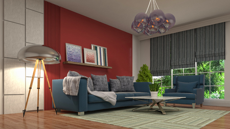 Interior of the living room. 3D illustrationの写真素材
