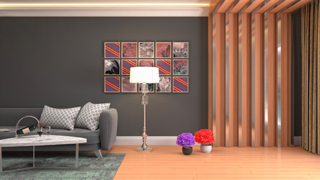Interior of the living room. 3D illustrationの写真素材