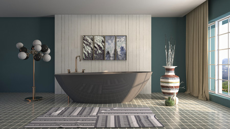 Bathroom interior. 3D illustration