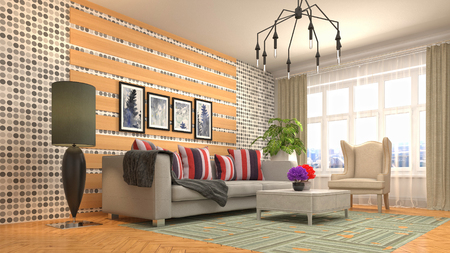Interior of the living room. 3D illustrationの写真素材