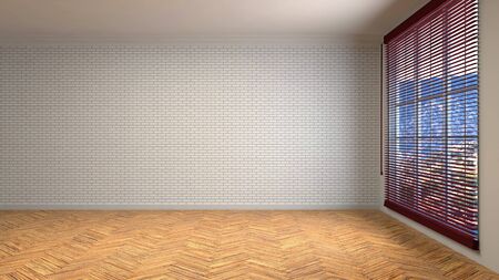 Empty interior with window. 3d illustration.の写真素材