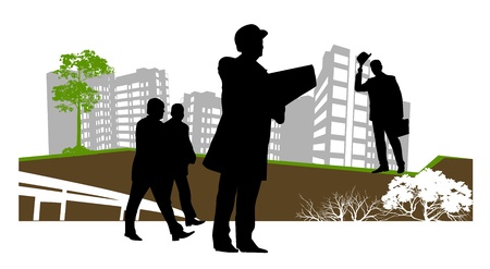 businessman stopped to check the contractのイラスト素材