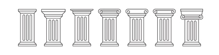 Classic column icon setのイラスト素材