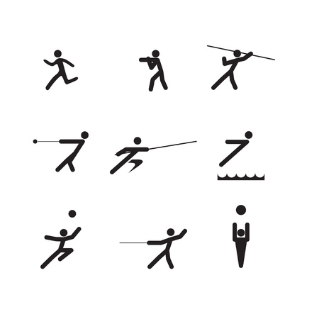 sport logo silhouettesのイラスト素材