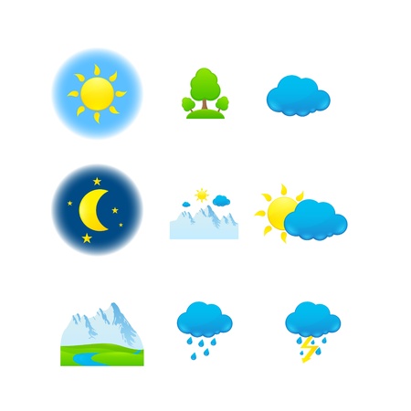 Illustration pour weather  nature icons - image libre de droit