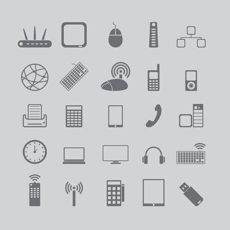 icons for media and cell phonesのイラスト素材