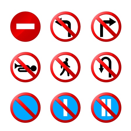 european road signs with detailsのイラスト素材