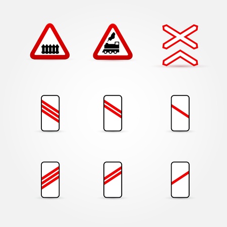 set of traffic signsのイラスト素材