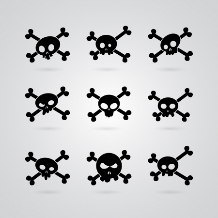 skull and crossbonesのイラスト素材