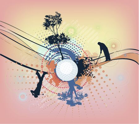abstract colorful golf backgroundのイラスト素材