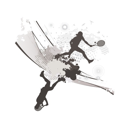 abstract blot tennis backgroundのイラスト素材