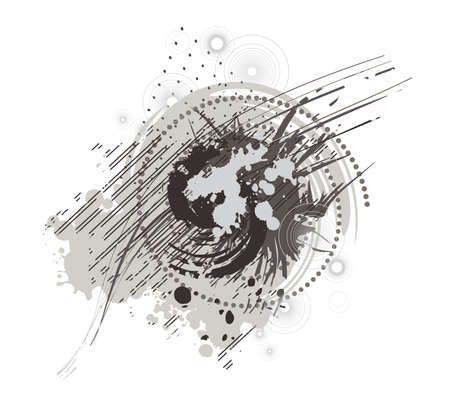 many abstract dotsのイラスト素材