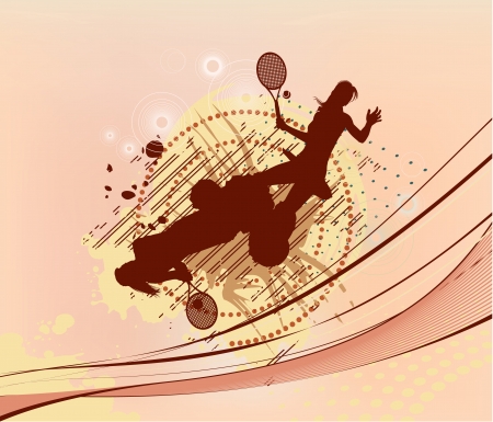 red tennis backgroundのイラスト素材