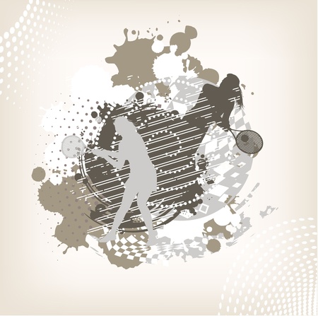 swirl tennis backgroundのイラスト素材