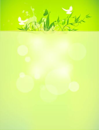 bio concept design eco friendly for summer floral bannerのイラスト素材