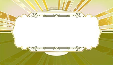 style frame with the rays in the backgroundのイラスト素材