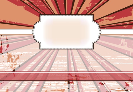 vintage frame for a web site with the rays in the backgroundのイラスト素材