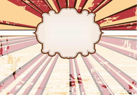 vintage frame with beams in the backgroundのイラスト素材